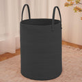 Large Woven Laundry Basket Hamper, 80L Cotton Rope Storage Bin by JMvicyroam