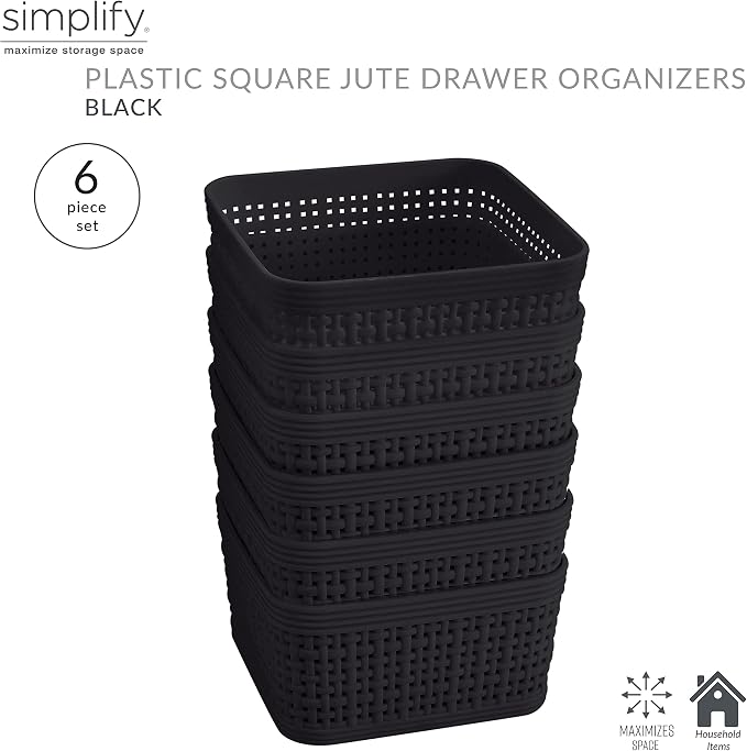 Simplify 6 Pack Organizing Set | Square Bins | Multipurpose | Office | Desk | - Image 2