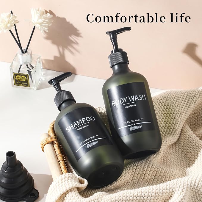 Plastic Refillable Shampoo and Conditioner Bottles - Image 4