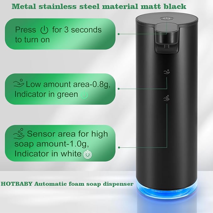 Automatic Hand Soap Dispenser Touchless: Foaming Soap Dispenser Stainless Steel - Image 2