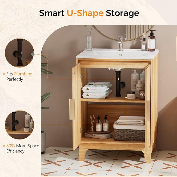 VINGLI 24 Inch Bathroom Vanity - Image 3