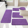YIHOUSE Bathroom Rugs Mat Set 5 Piece Purple, Memory Foam Bath Mats Sets by YIHOUSE