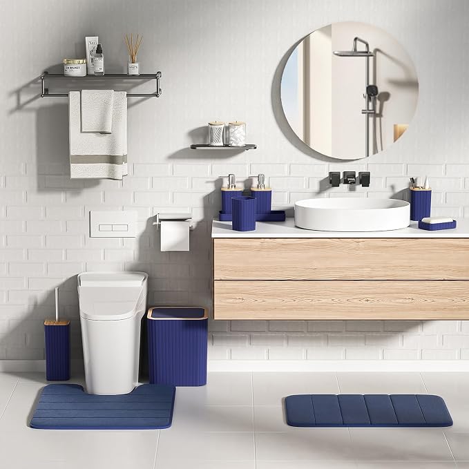 Bathroom Set - 25PC Blue Bathroom Set - Image 6