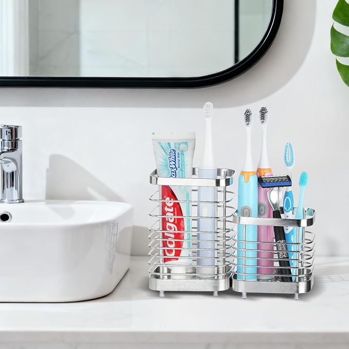 MYITYARD Toothbrush Holder for Bathroom, Stainless Steel Ventilated Electric - Image 7