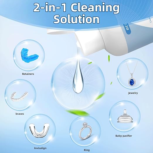 BCOM Ultrasonic Retainer Cleaner Solution, Jewelry Cleaner Solution Deep Clean - Image 5