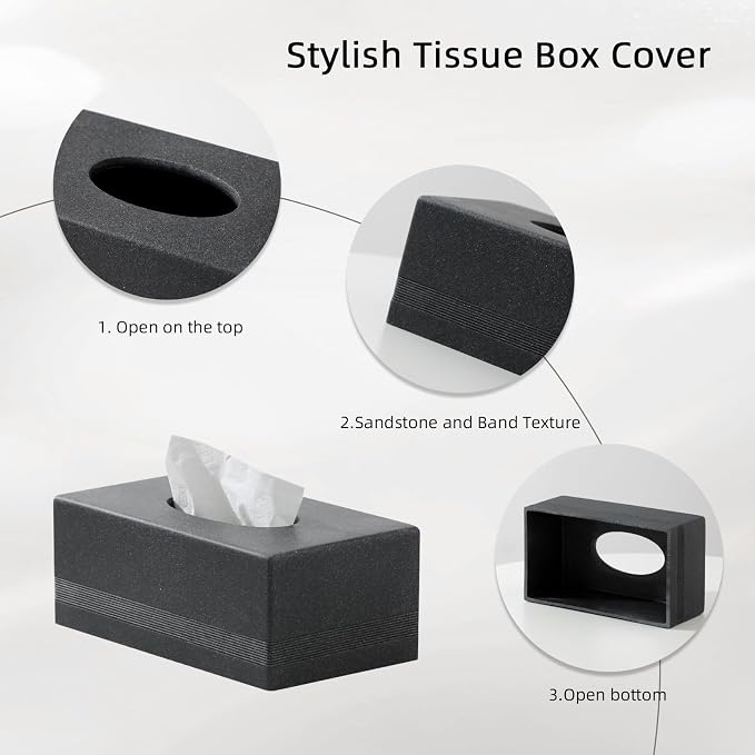 Tissue Box Cover Rectangle, Resin Facial Tissues Holder Covers - Image 4