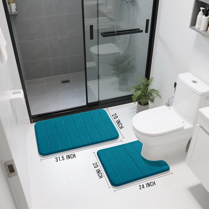 Yimobra Memory Foam Bath Mat Set 2 Piece - Image 2