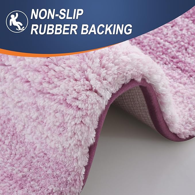 OLANLY Bathroom Rug Set 2 Piece, Soft Absorbent Microfiber Bath Mats and - Image 5