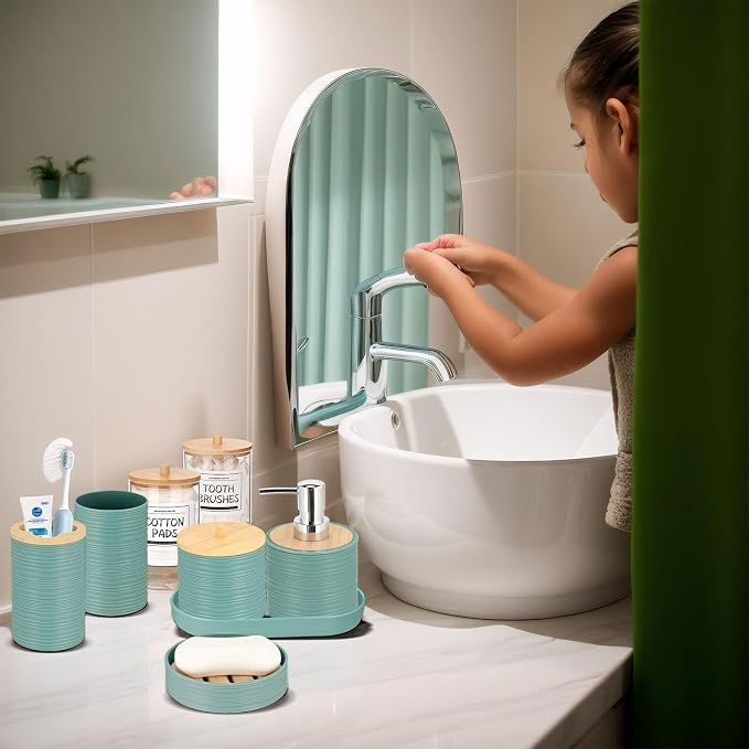 IMAVO Bathroom Accessory Set-11Pcs Blue Bathroom Accessories Set - Image 4