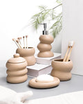 Bathroom Accessory Set 5PCS, Ceramic Bathroom Accessories Set, Irregular Shape by ANTISSHOME