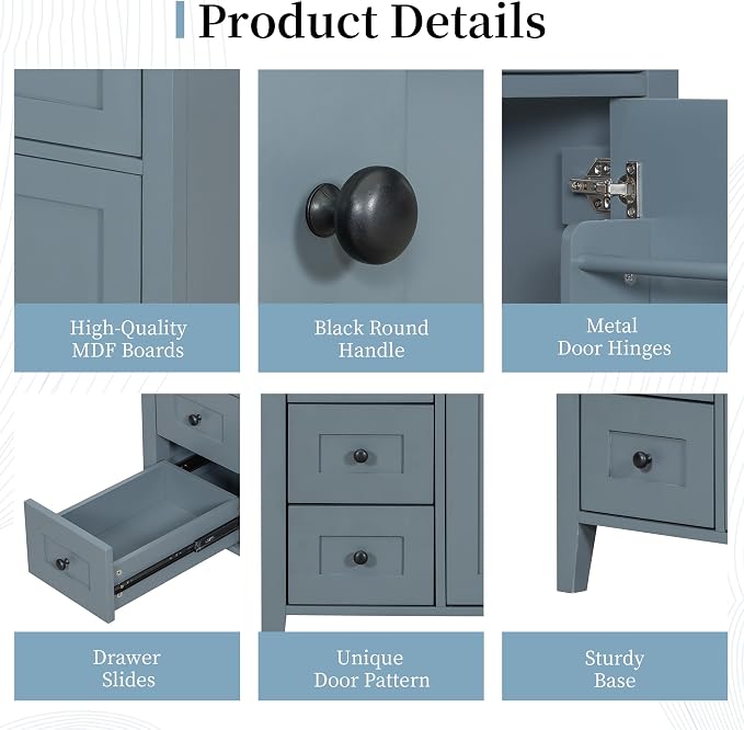 Harper & Bright Designs 36" Bathroom Vanity - Image 7