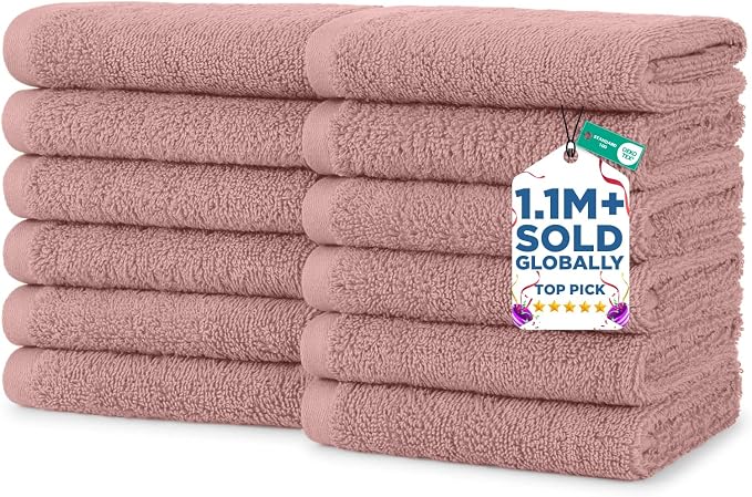 DAN RIVER 12 Pack Wash Cloths for Showering by DanRiver