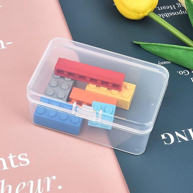 20 Pack Rectangular Clear Plastic Storage Containers Box - Image 5
