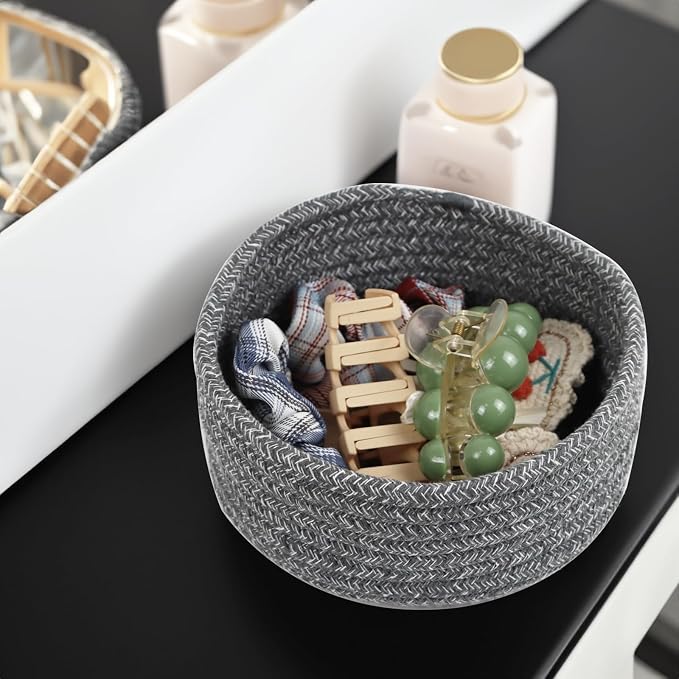 Small Basket, Rope Baskets for Gifts, Cute Mini Tiny Baskets for Organizing - Image 7