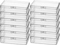 12 Pack Rectangular Clear Plastic Storage Containers Box by Thintinick