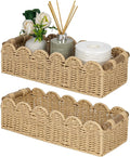 CubesLand Bathroom Basket Organizer, Toilet Tank Paper Storage Baskets 2-Pack by CubesLand