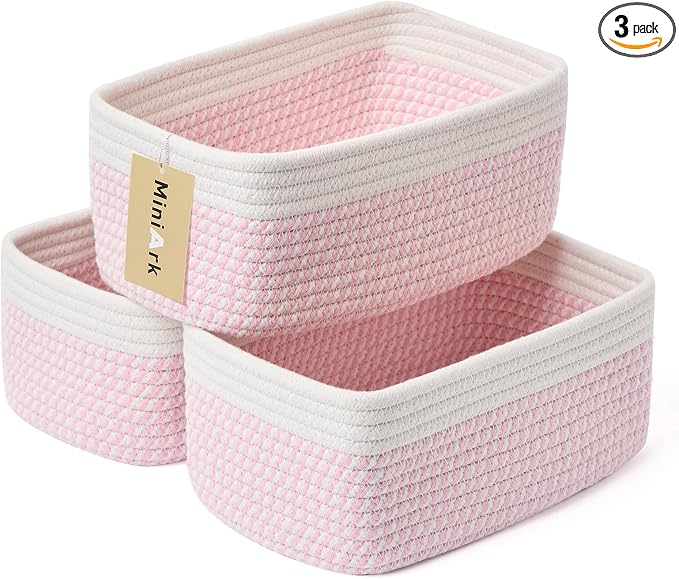 Small Storage Baskets for Organizing | Closet Organizer Bins | Shelf Toy Basket by MiniArkStorageBasketsHome