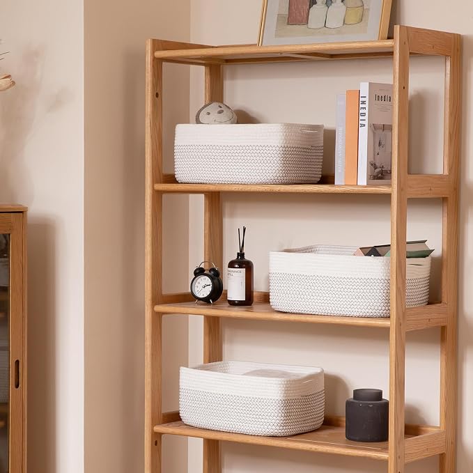 Storage Baskets for Organizing 3 Pack, Woven Baskets for Shelves, Closet - Image 4