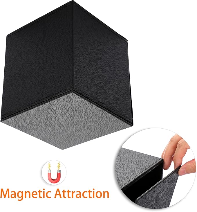 Sumnacon Tissue Box Cover Square Tissue Box Stylish PU Tissue Box Holder - Image 7