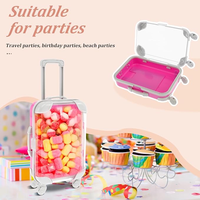 12Pcs Mini Suitcase Party Favor Box, Mini Suitcase Storage Box, Mini Luggage - Image 7