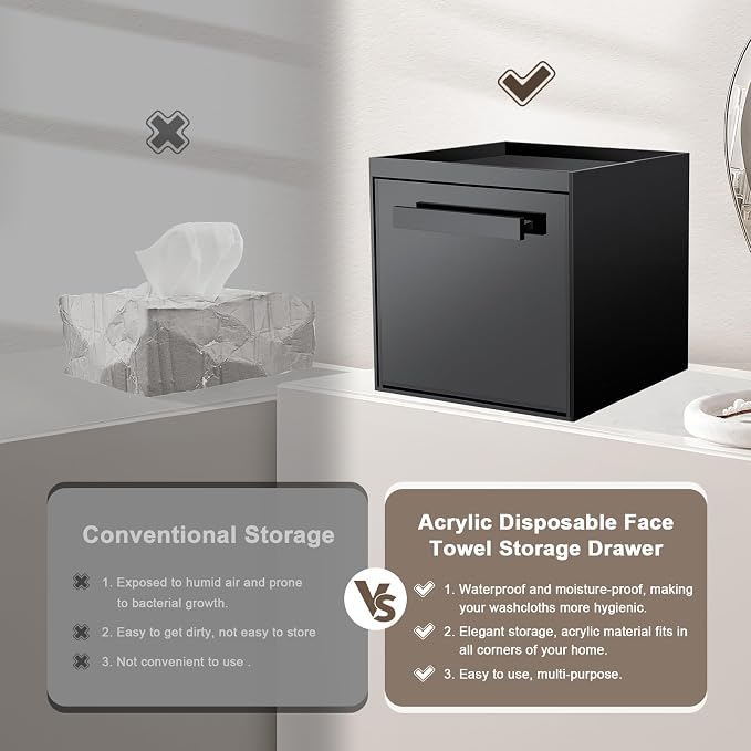 Disposable Face Towel Storage Box Compatible - Image 2