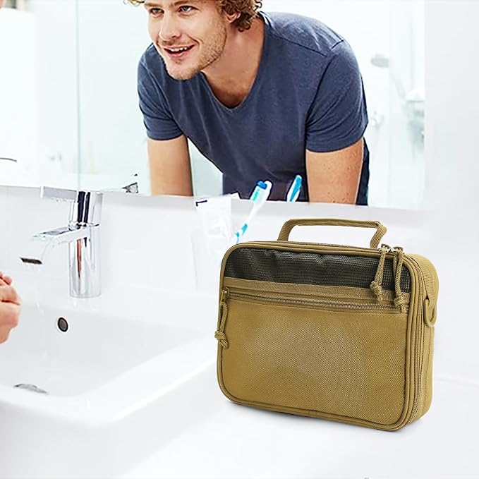 SMONT Tactical Toiletry Bag for Men, 9.5" Hanging Dopp Kit Shaving Hygiene Bag - Image 2
