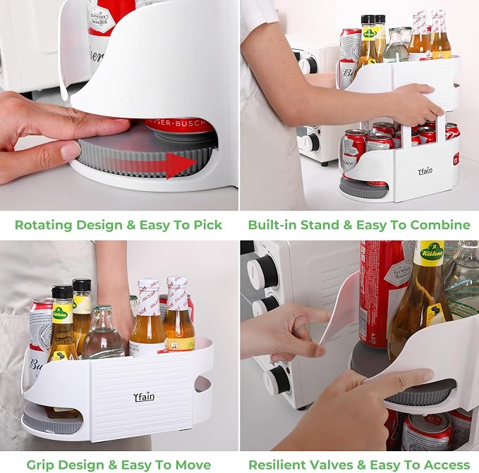 Lazy Susan for Refrigerator Turntable Organizer Combinable Lazy Susan for - Image 5