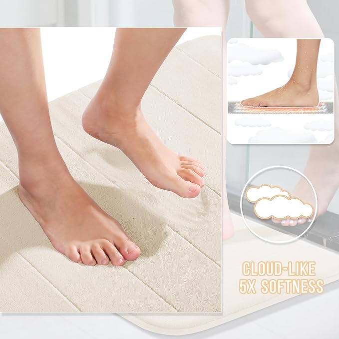 Yimobra Memory Foam Bathroom Rugs Sets 2 Piece - Image 3