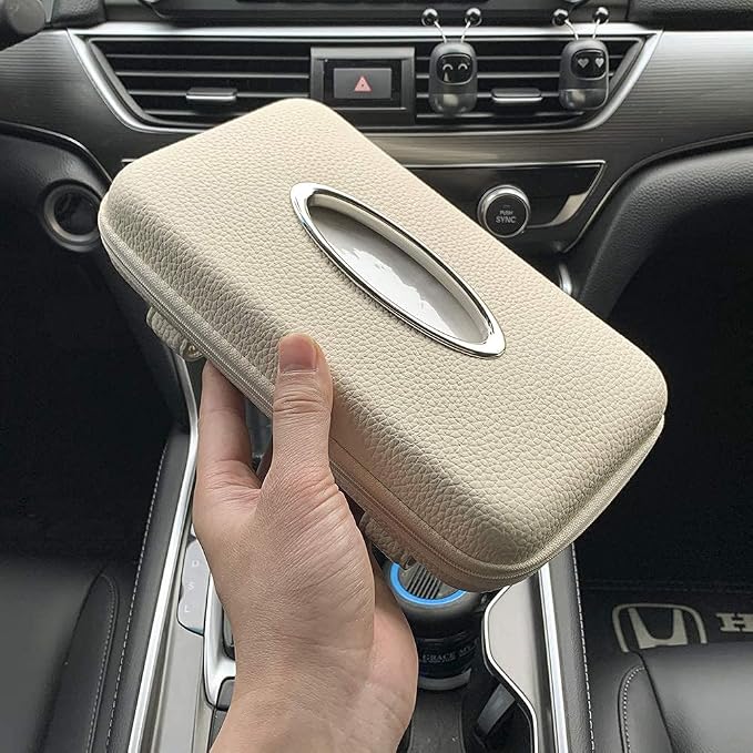 Car Tissue Holder, Sun Visor Tissue Holder, Zipper Car Visor Napkin Holder - Image 8