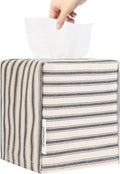 Tissue Box Cover, Fabric Tissue Box Holder Square, Stylish Toilet Paper Storage by LeCorner