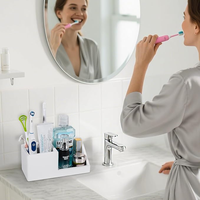 Diatomite Toothbrush Holders for Bathrooms, Quick Dry Electric Tooth Brush and - Image 2