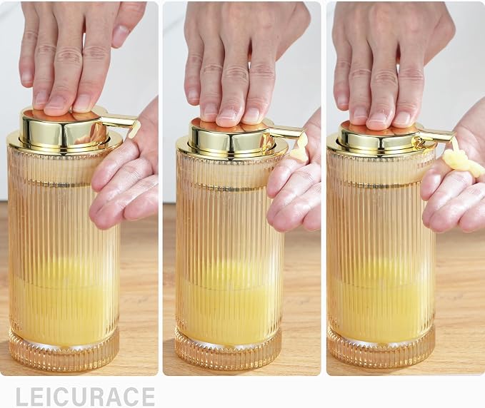 Glass Liquid Soap Dispenser, Refillable Liquid Dispenser - Image 5
