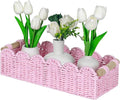 CubesLand Paper Rope Scalloped Edge Gift Basket Empty, Small Living Room by CubesLand