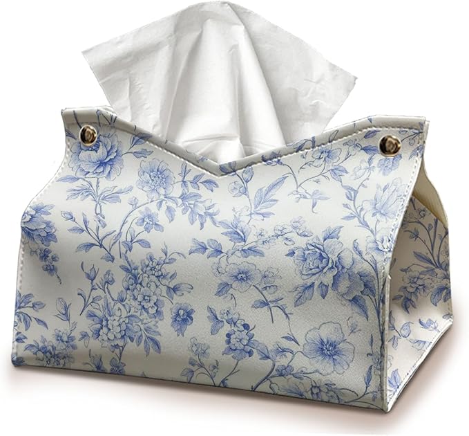 Chinoiserie Decor Rectangle Tissue Box Cover, Housewarming Gifts by UTELKA