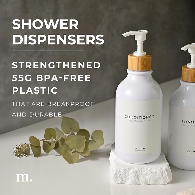 MaisoNovo Refillable Shampoo and Conditioner Bottles - Image 2