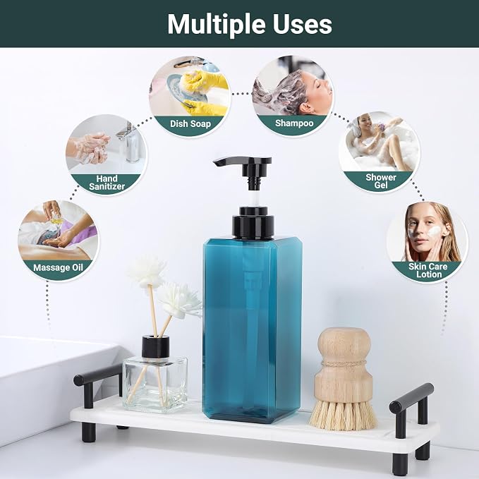 Suream Shampoo Dispenser for Shower, 22oz/650ml Shampoo and Conditioner Bottles - Image 5