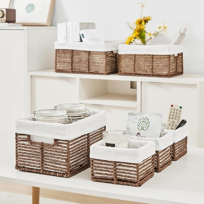Vagusicc Wicker Storage Basket, 6 Pack Baskets - Image 4