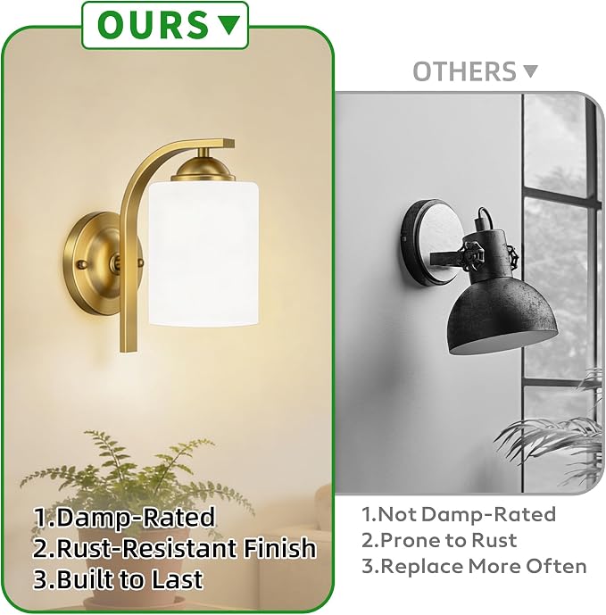 Wall Sconces Lights Lamp for Bedroom Bathroom, Modern Vanity Light Fixtures - Image 5