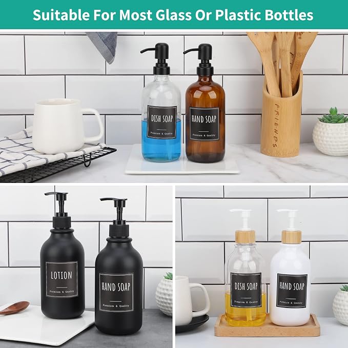 Segbeauty Kitchen Organization Labels, Reusable Hand Soap Dispenser Sticker - Image 5