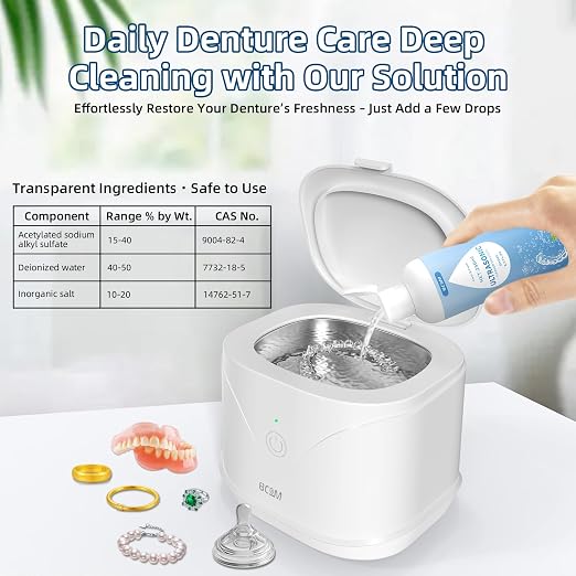 BCOM Ultrasonic Retainer Cleaner Solution, Jewelry Cleaner Solution Deep Clean - Image 9