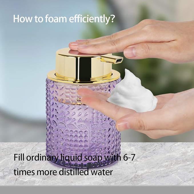 Foaming Soap Dispenser, Refillable 10oz Lotion Liquid Container Pump Bottle - Image 5