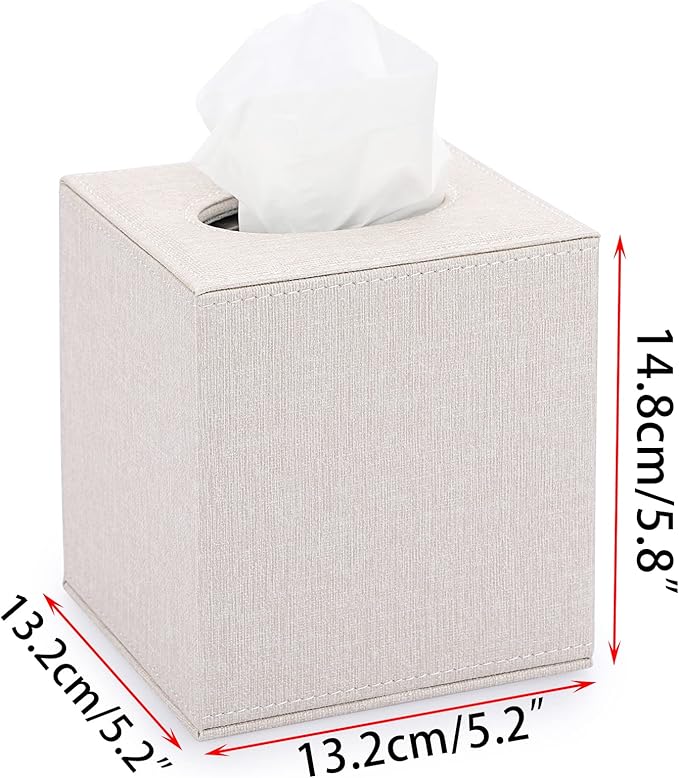 Sumnacon Square Linen Tissue Box Cover - Image 5