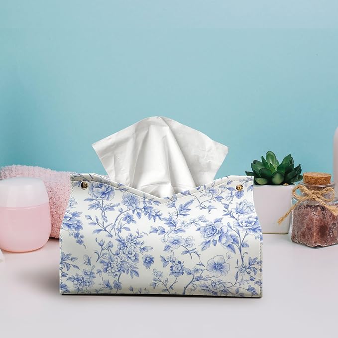 Chinoiserie Decor Rectangle Tissue Box Cover, Housewarming Gifts - Image 2