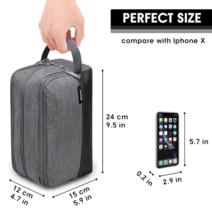 Toiletry Bag for Men Hanging Dopp Kit Water Resistant Shaving Bag Small - Image 2