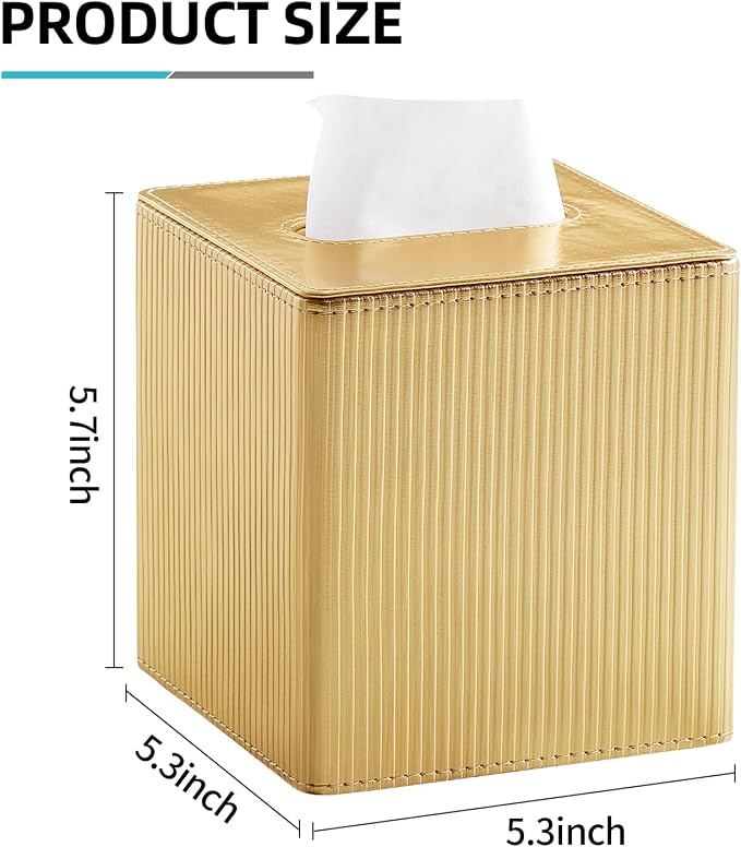 Gold Tissue Box Cover Square - Image 7