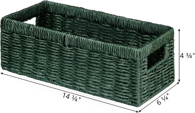 Vagusicc Wicker Storage Basket, Paper Rope Wicker Baskets - Image 2