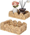 Scalloped Wicker Rattan Baskets by Kriitools