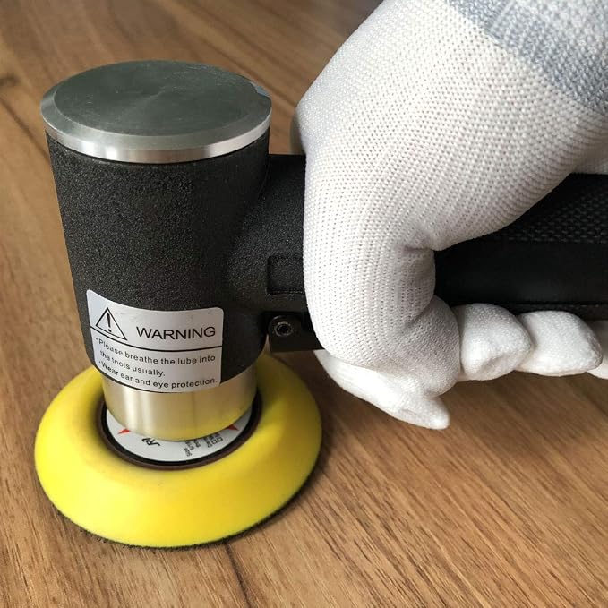 2" & 3" Dual Action Mini Air Sander, Random Orbital Pneumatic Polisher Kit - Image 3