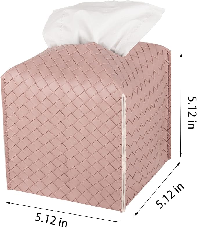 Tissue Box Cover PU Leather Tissue Holder Square Facial Tissue Case Facial - Image 7