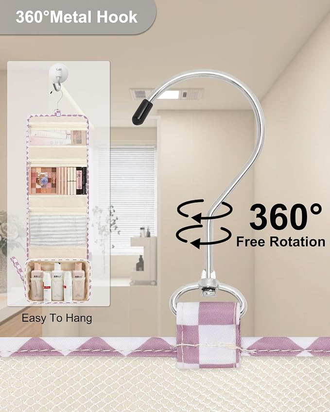 Relavel Hanging Toiletry Bag, Travel Toiletries Bag - Image 4